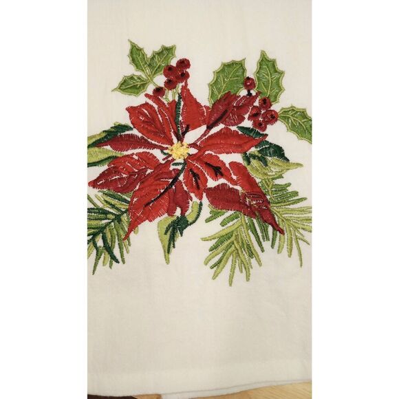 NWT embroidered Christmas towel - Picture 2 of 4